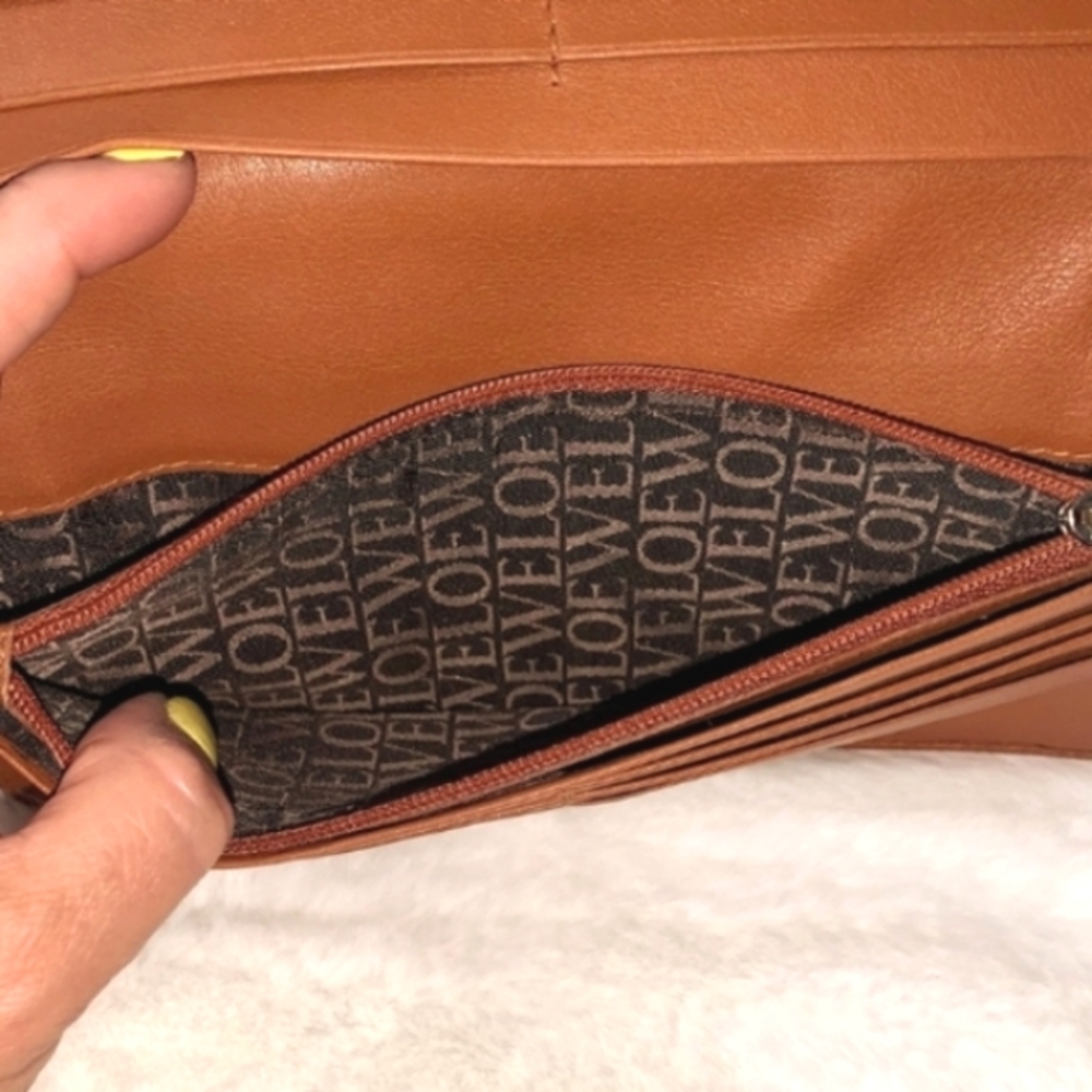 🦌  Men's LOEWE® Palladium Genuine Grain Leather Checkbook Wallet + COA NEW! - Picture 11 of 16